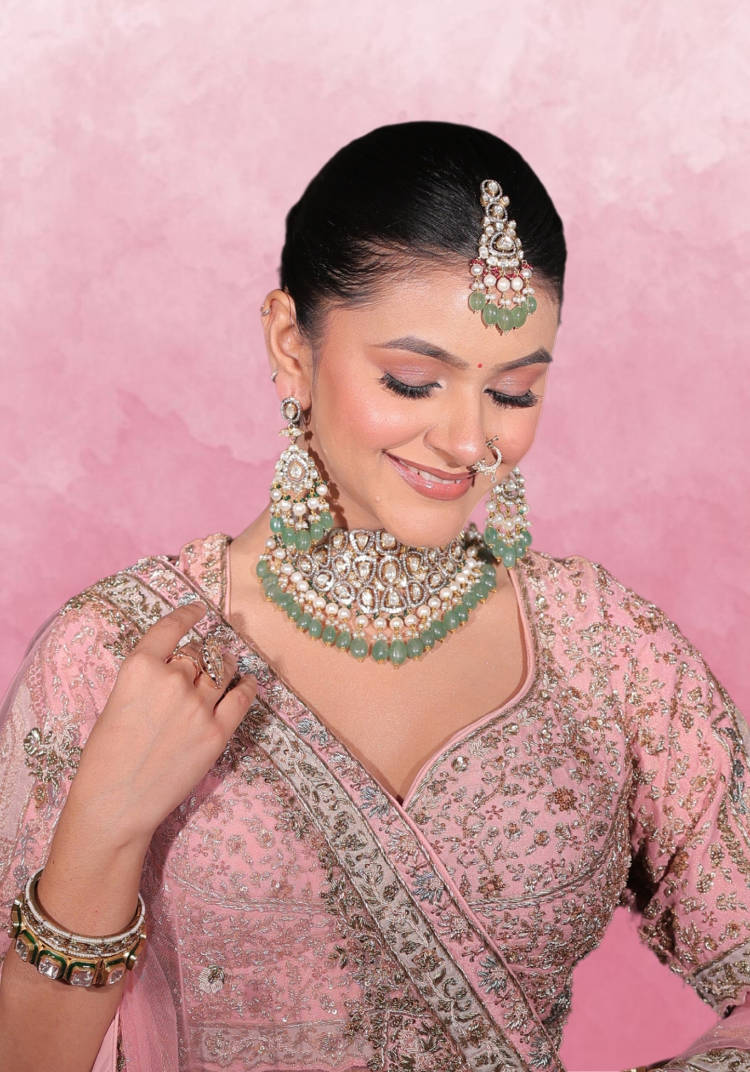 Woman in bridal dress