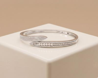 92.5 Silver Pearl Bloom Open Kada