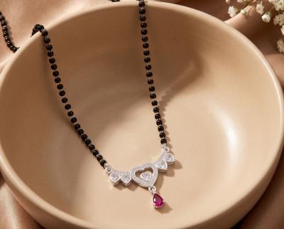 JB 70 Ruby Heart Charm Mangalsutra