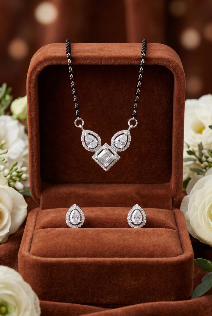 Mangalsutra with Earring Set