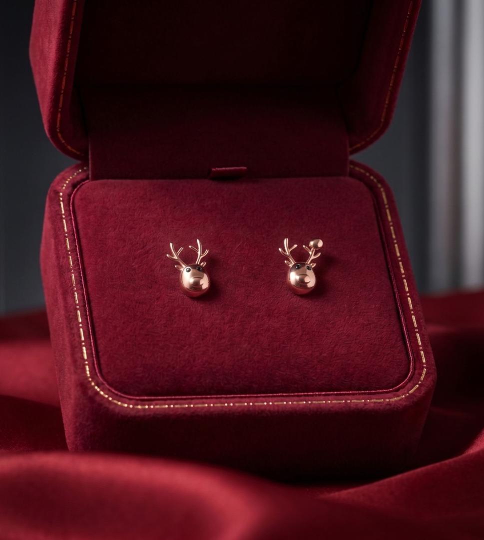 92.5 Arctic Deer Earrings